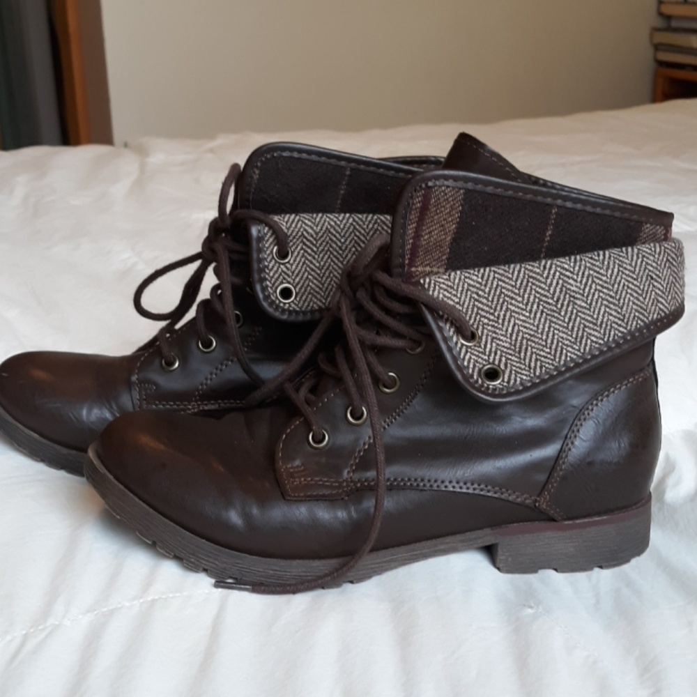 Cute vegan leather boots